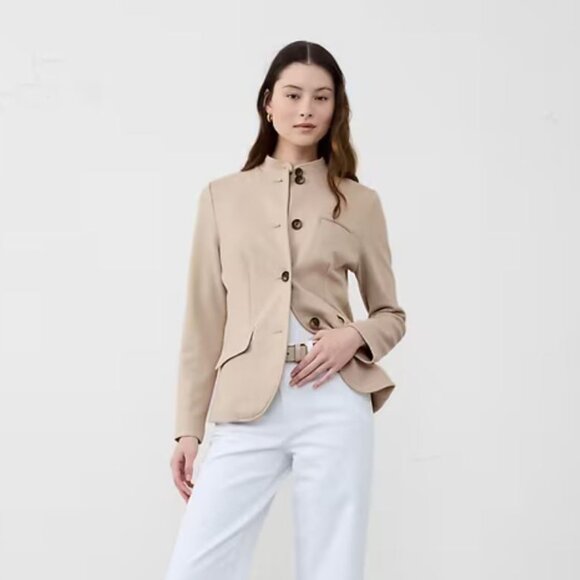 NEW Banana Republic Knit Pique Blazer  Size M BLACK - Picture 2 of 4